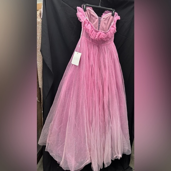 MAC DUGGAL 20555 NWT Strapless Glitter Tulle Gown - Picture 5 of 6